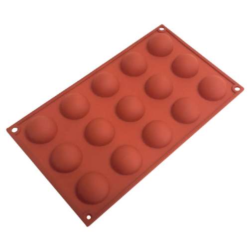 Silicone Hemisphere Mould - 15 Cup - Click Image to Close